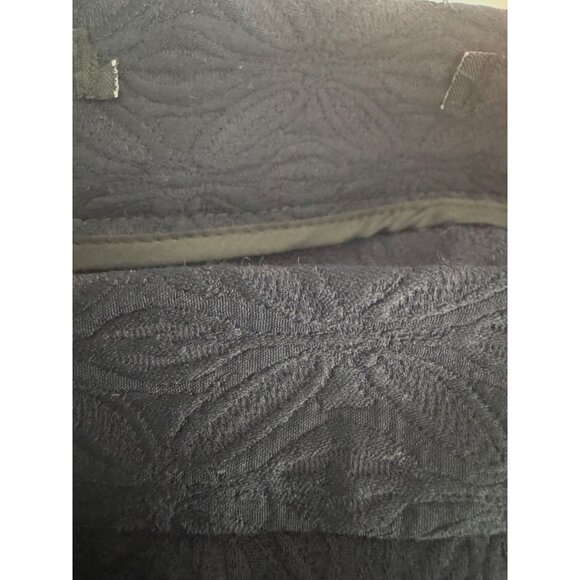 ZARA XS Navy A-Line Tapestry Fabric Skirt Pleats - Picture 12 of 14